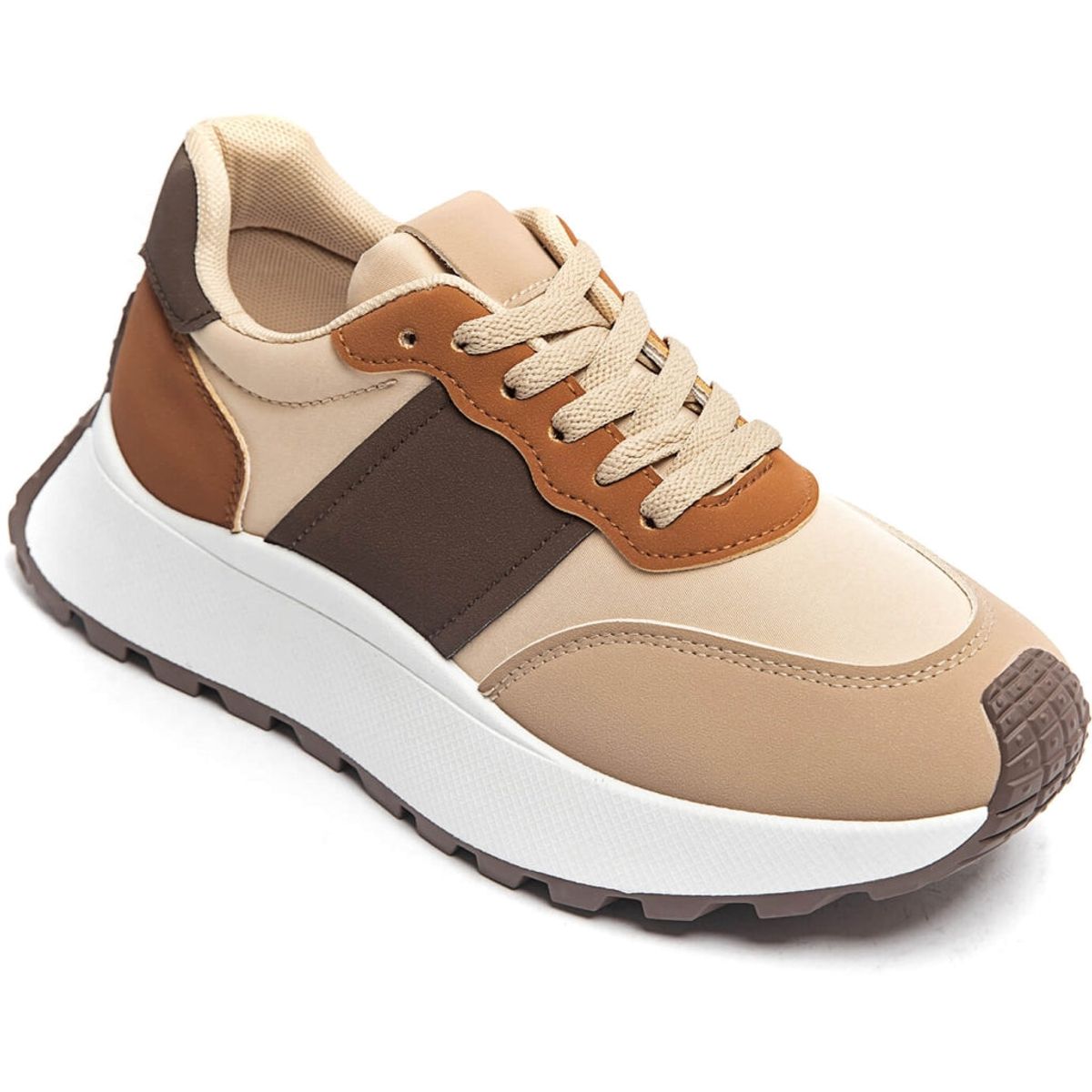 Genevieve dame sneakers 9133 - Brown