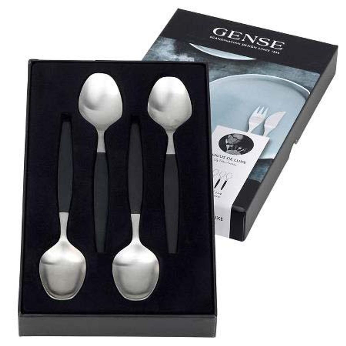 Gense - Focus de Luxe Dessertske 16,8 cm 4 stk. Sort/Mat stål