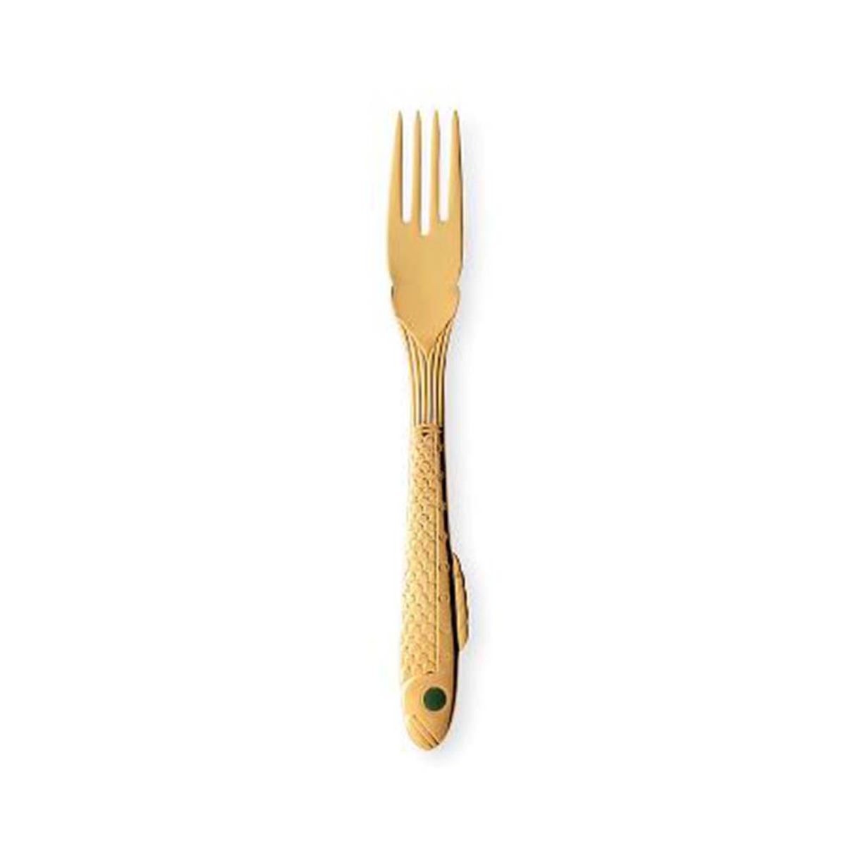 Gense - Nobel Gold Fiskegaffel 18,8 cm Blank forgyldt