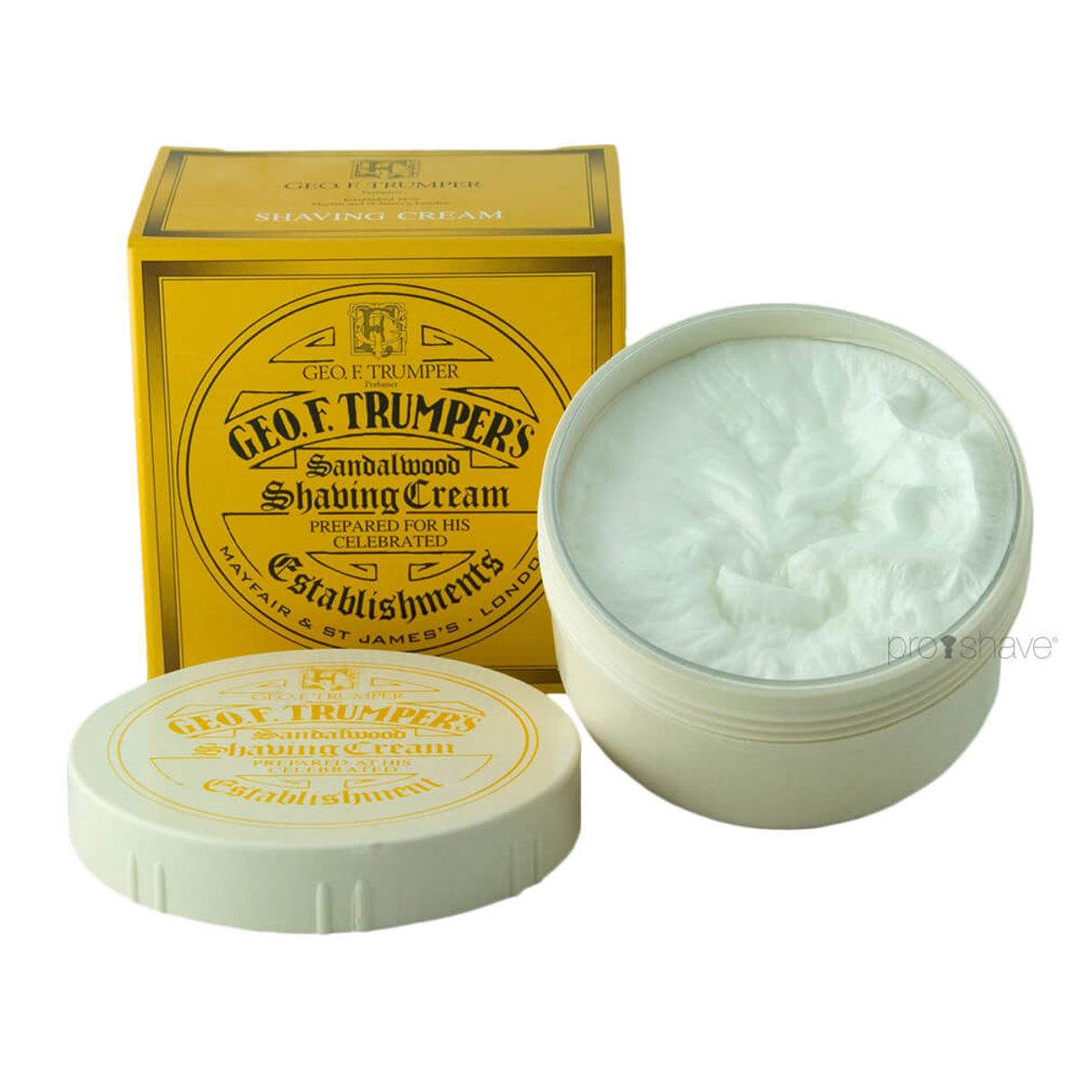 Geo F Trumper Barbercreme i skål, Sandeltræ, 200 gr.