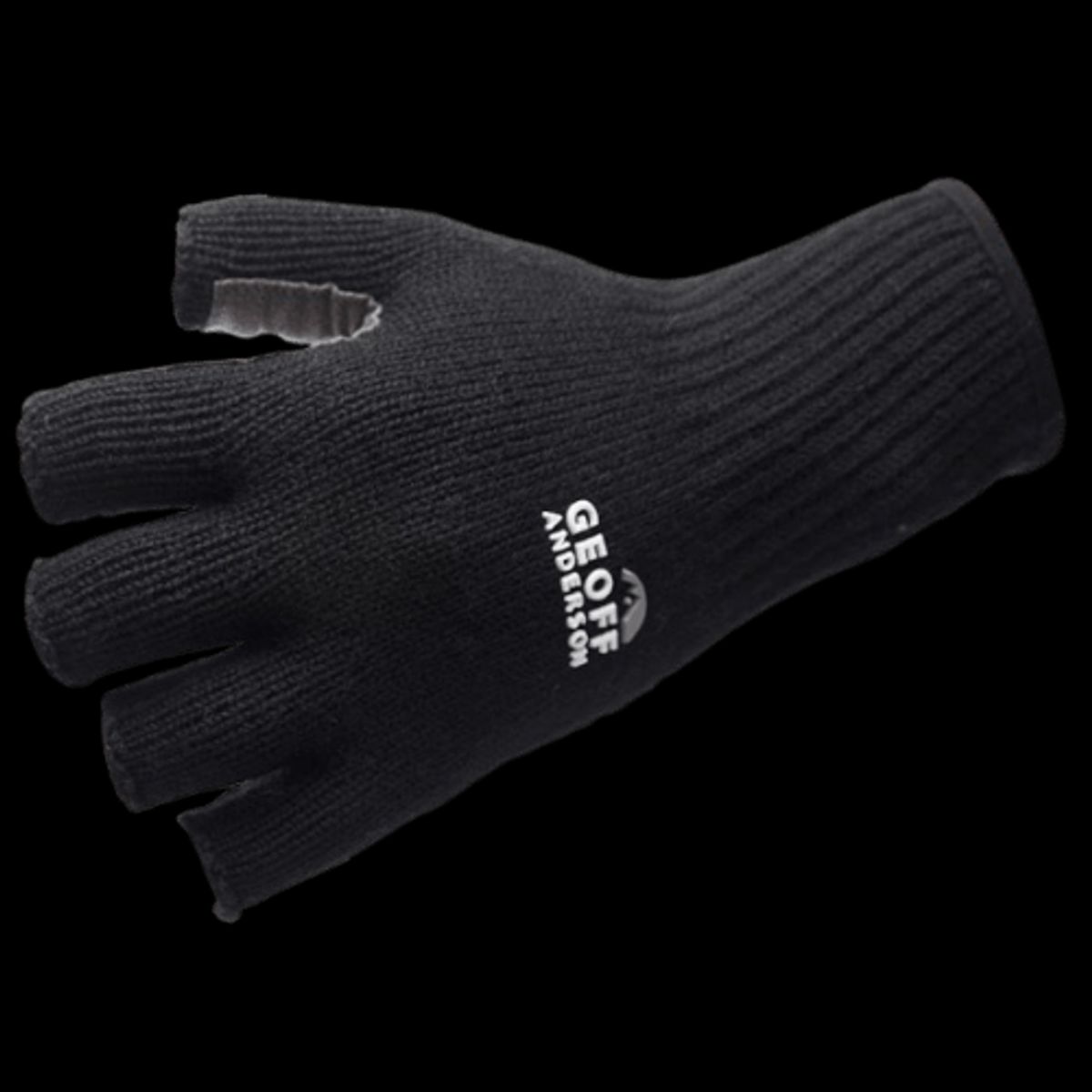 Geoff Anderson Merino Fingerless Wool Glove Black