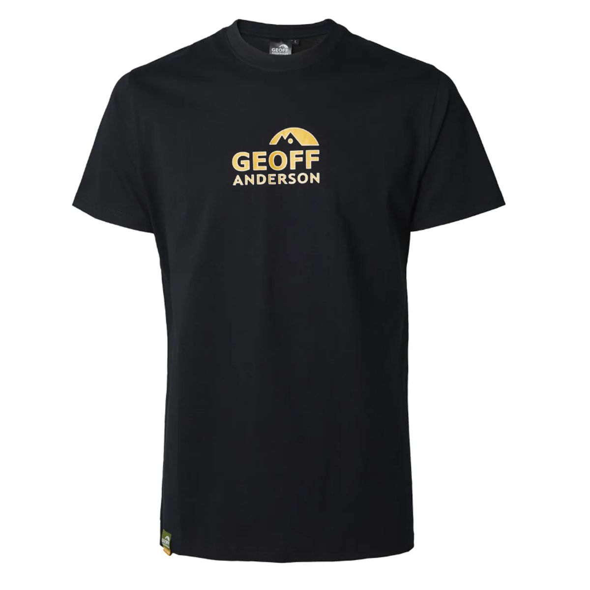 Geoff Anderson Organic Tee Orange Chest Black - M