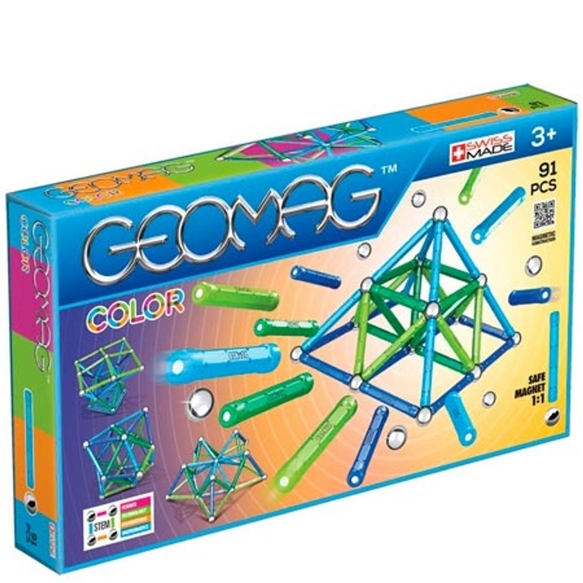 Geomag Byggesæt Color Blå & Grøn - 91 stk