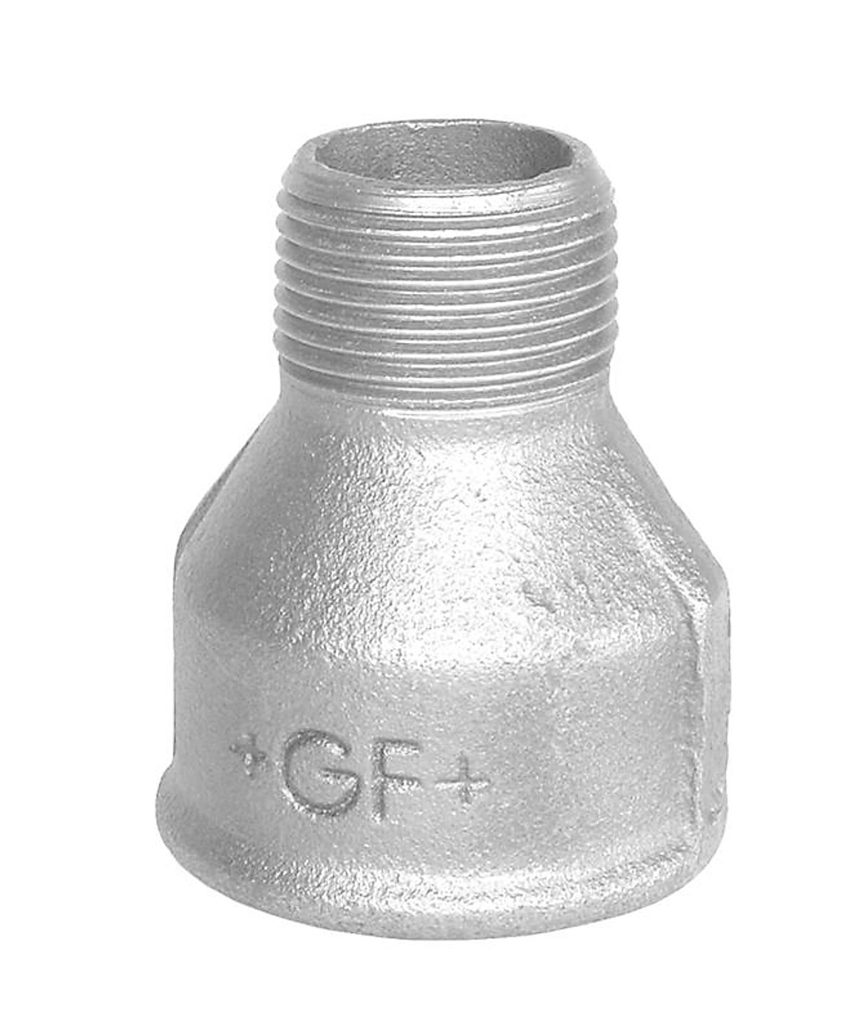 Georg Fischer spidsmuffe galvaniseret 1.1/2 - 1.1/4'' muffe - nippel