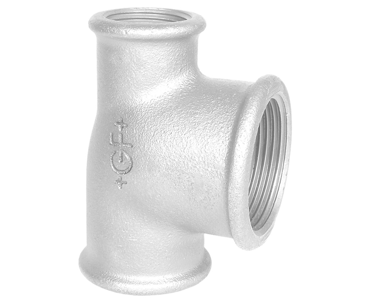 Georg Fischer tee 90° galvaniseret reduceret 1.1/4-1/2-1''