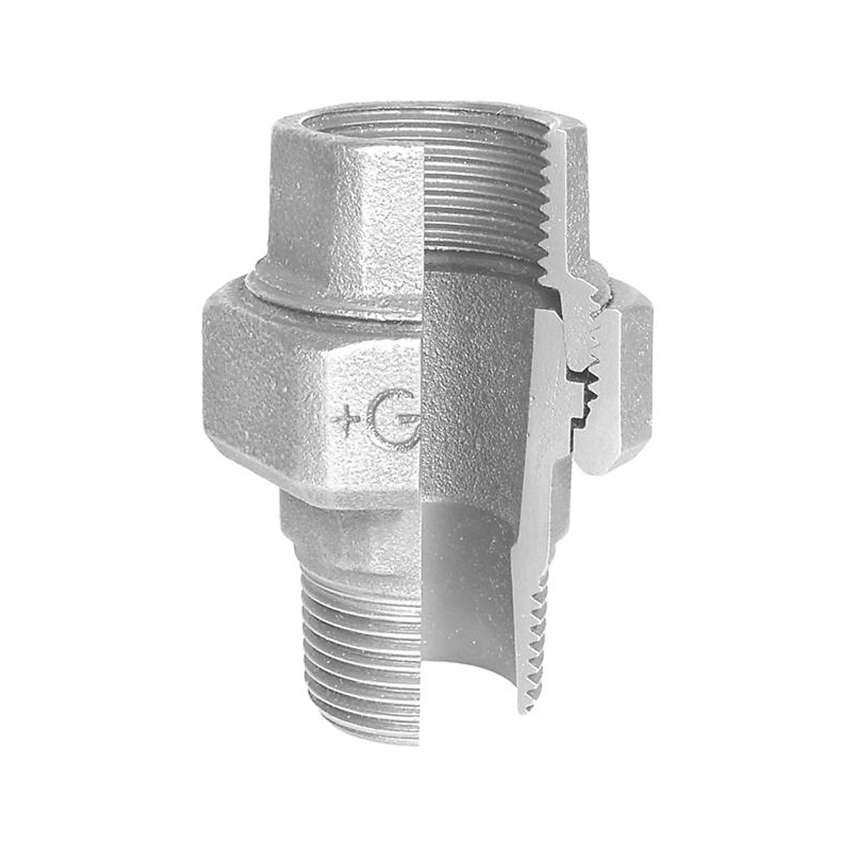 Georg Fischer union galvaniseret 1.1/2'' muffe-nippel