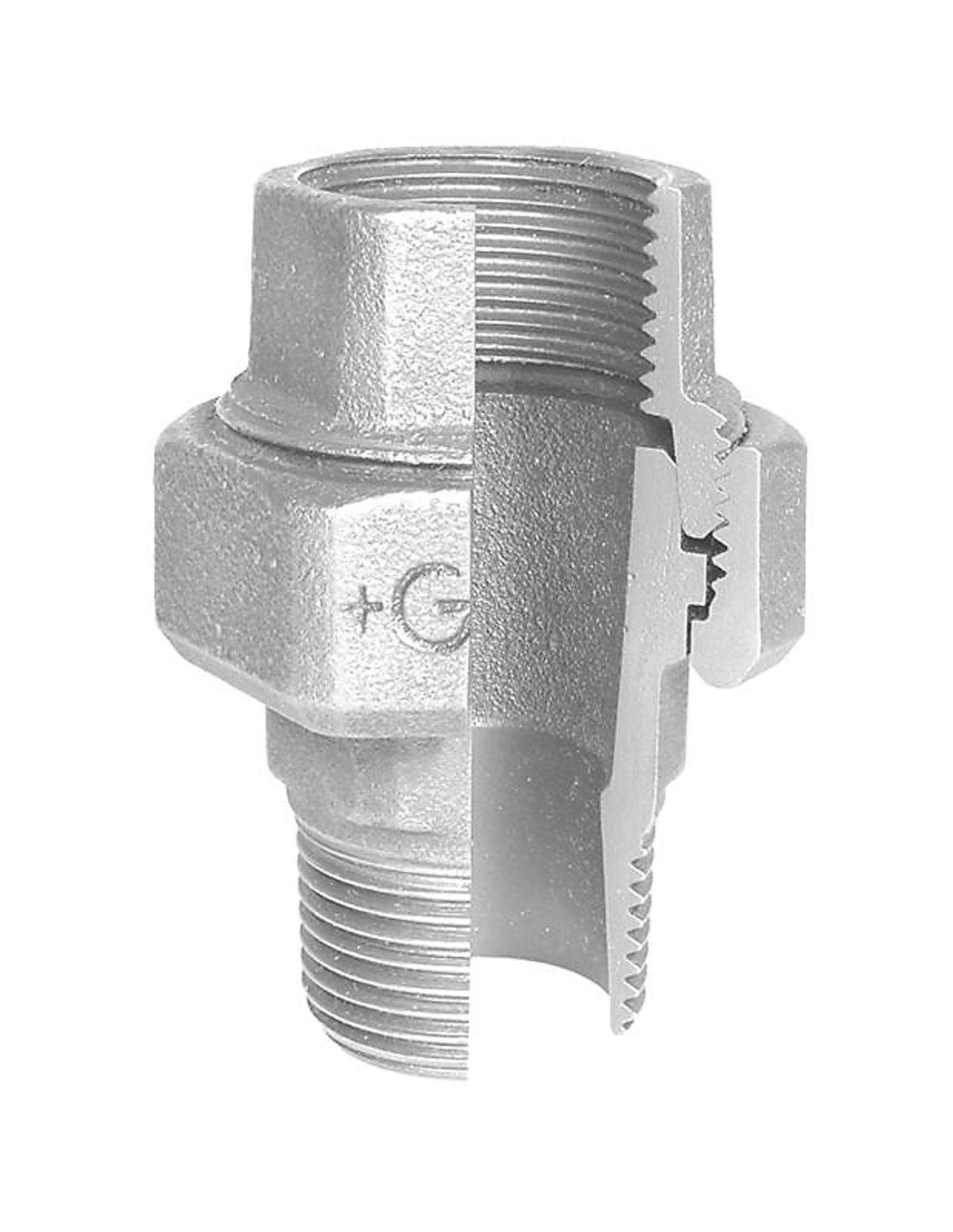 Georg Fischer union galvaniseret 1.1/4'' muffe-nippel