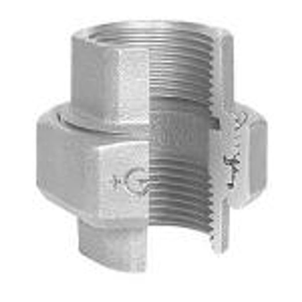 Georg Fischer union galvaniseret 1'' muffe-muffe