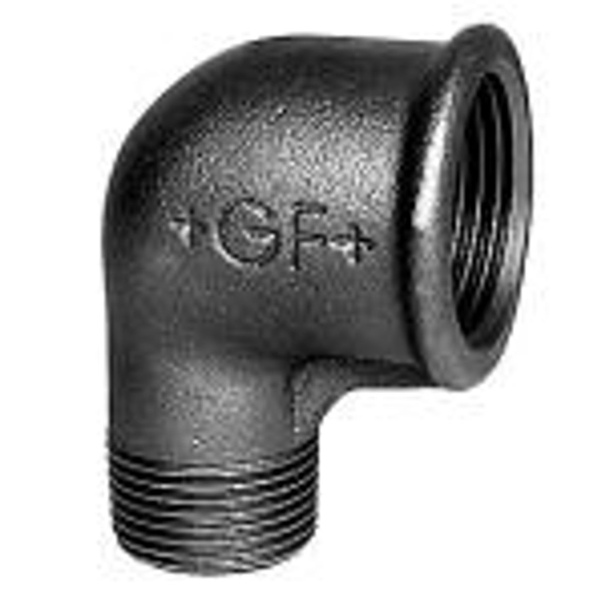 Georg Fischer vinkel 90 ° sort reduceret 1-3/4'' muffe-nippel