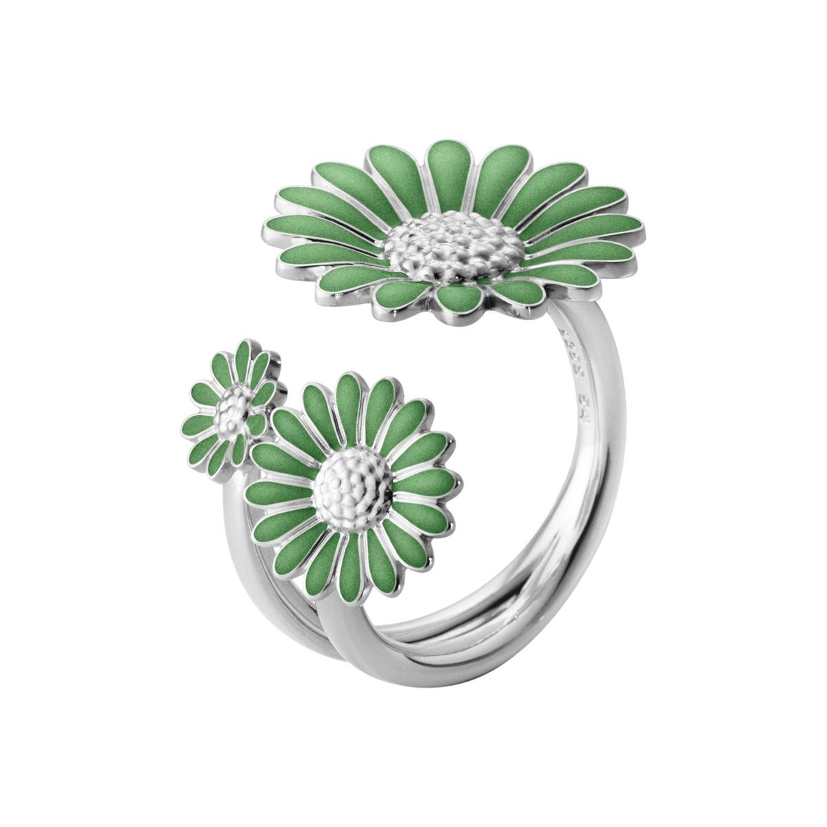 Georg Jensen - Daisy Green ring sølv sterlingsølv