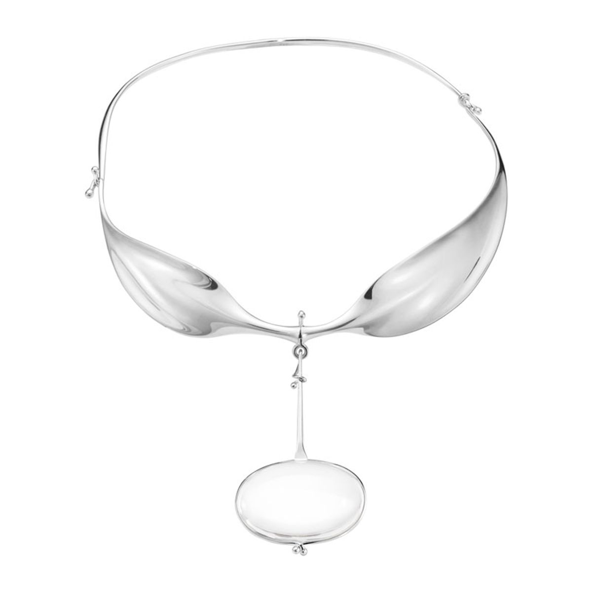 Georg Jensen New Vivianna 242A halsring i sølv med bjergkrystal