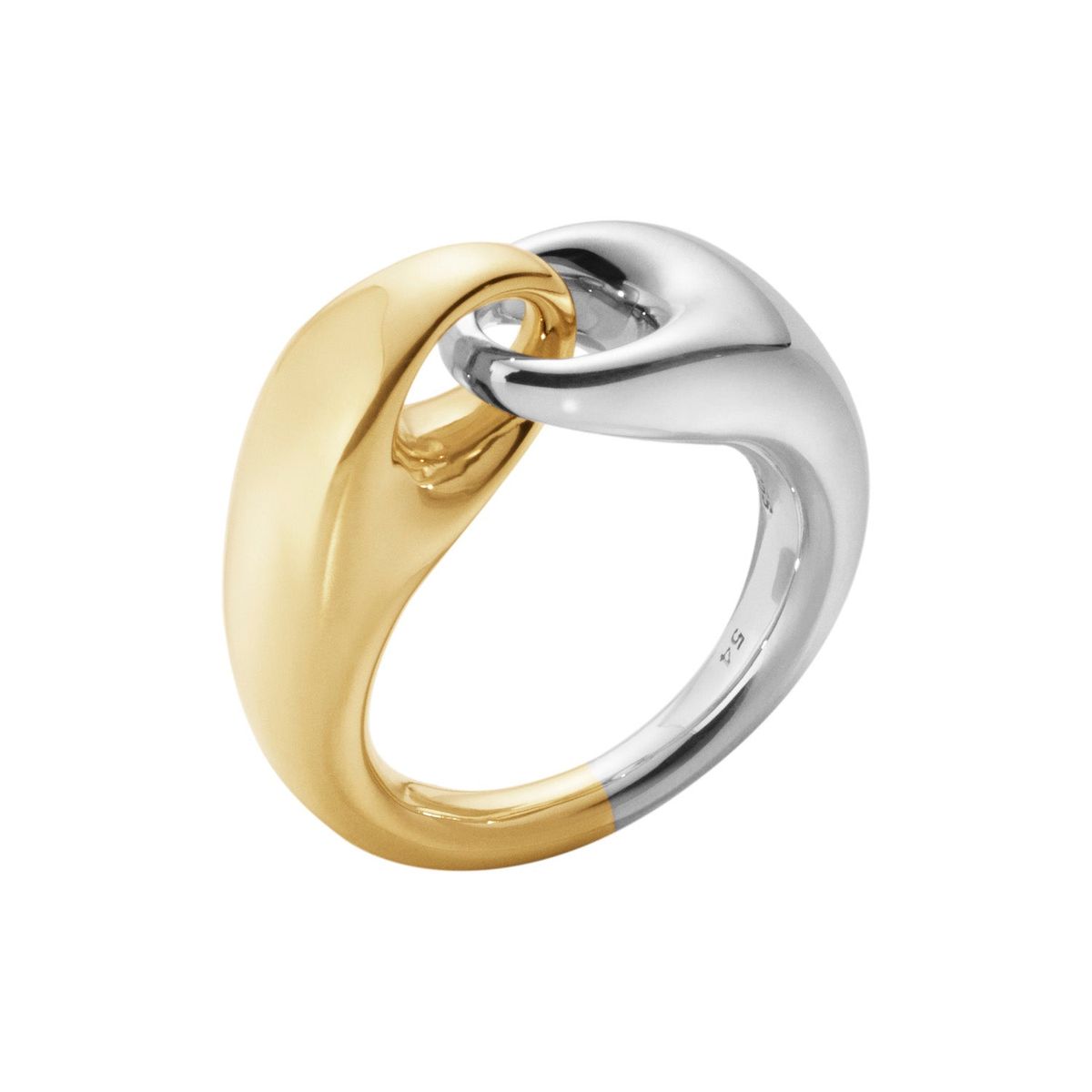 Georg Jensen - Reflect Link ring, large sølv/guld Guld