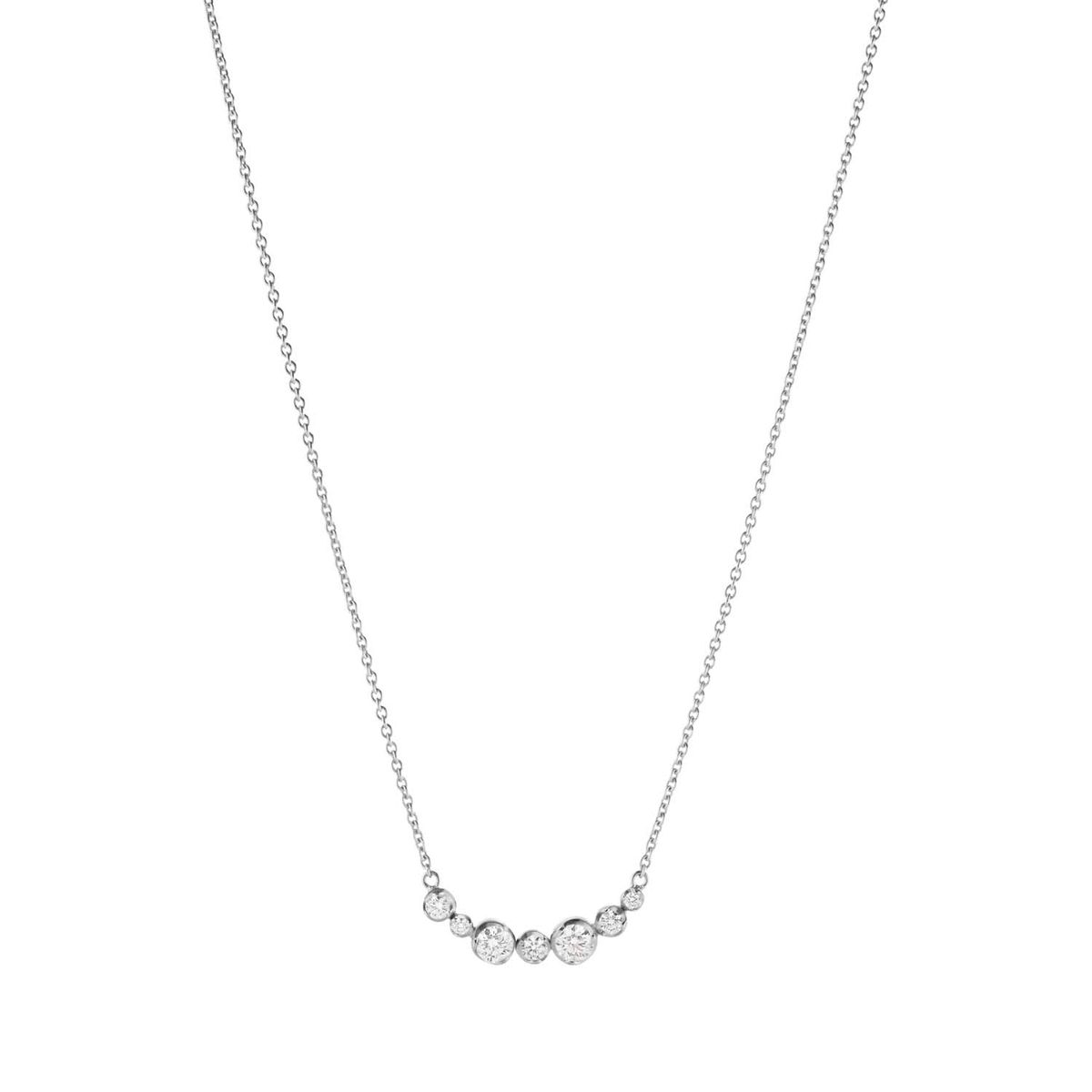 Georg Jensen - Signature halskæde, 0,22ct 18 kt. hvidguld