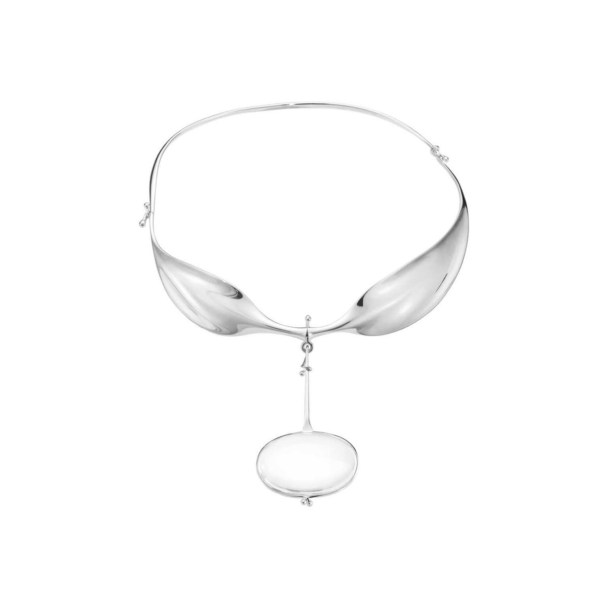 Georg Jensen - Vivianna halsring m. bjergkrystal Sølv sterlingsølv