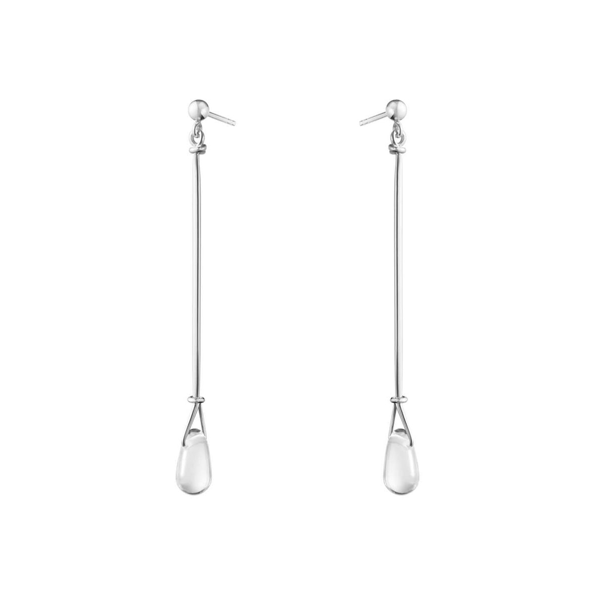 Georg Jensen - Vivianna øreringe m. bjergkrystal, long Sølv sterlingsølv