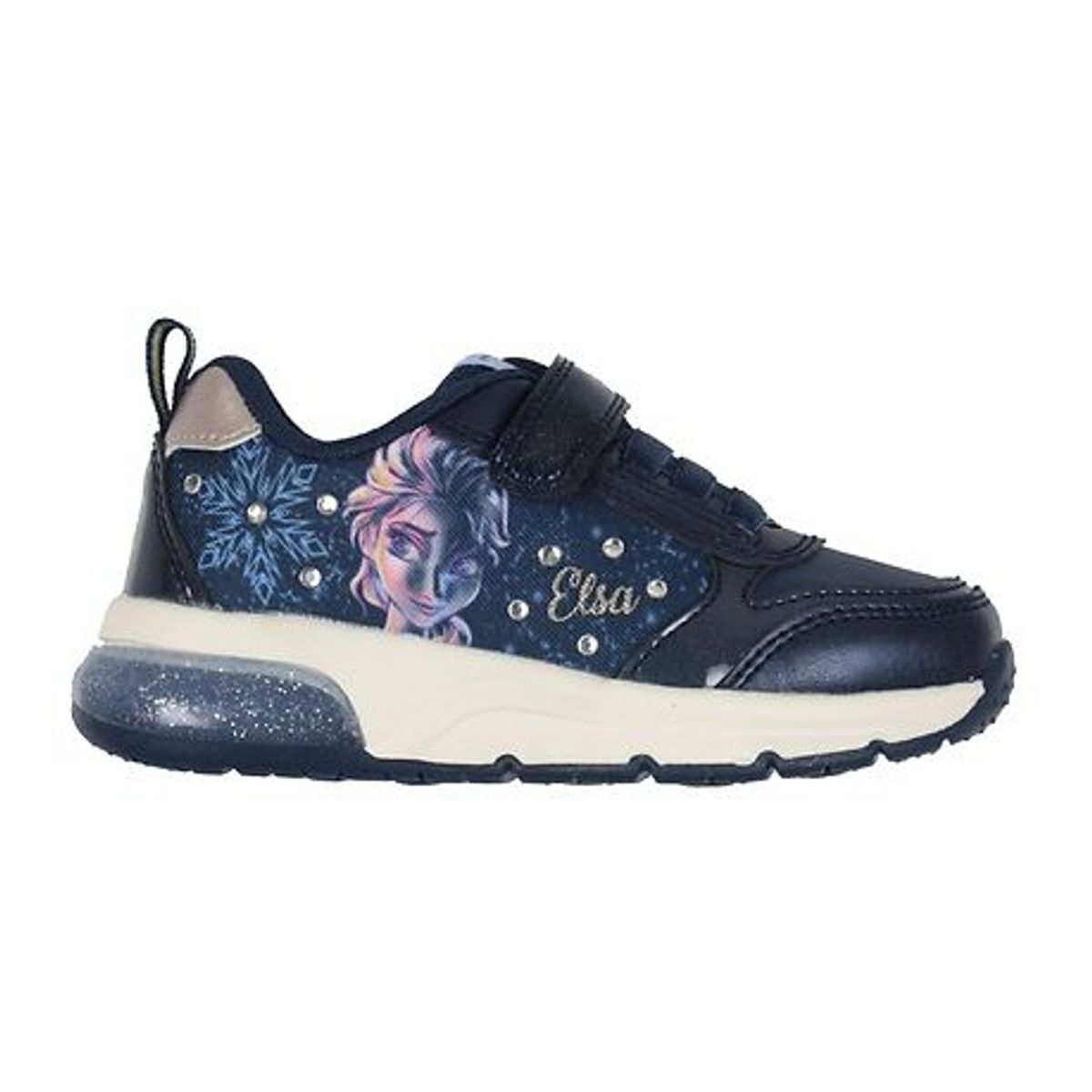 Geox - Frozen II sko med lys, 76-0856 - Navy/platinum - 30