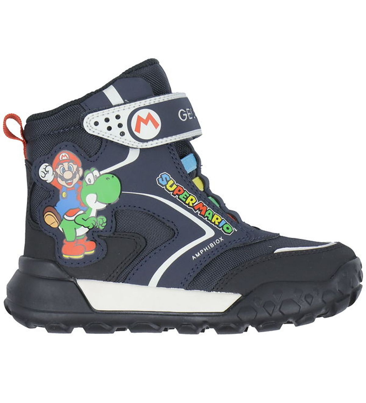 Geox Vinterstøvler - J Trekkyup - Super Mario - Tex - Navy/Sort