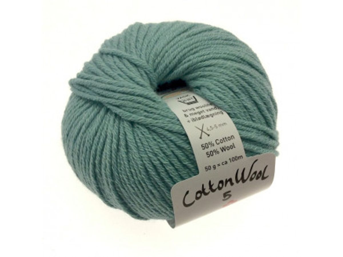 Gepard Garn CottonWool 5 Unicolor 726 Petrol Blå