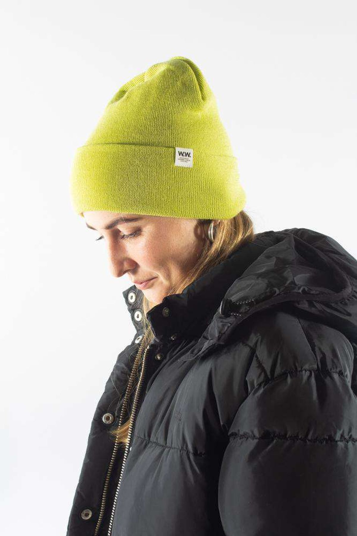 Gerald Tall Beanie - Bright Green - Wood Wood - Grøn One Size