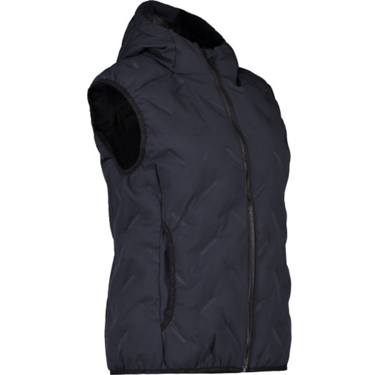 Geyser dame quiltet vest med hætte, G11031, navy, str. 2XL