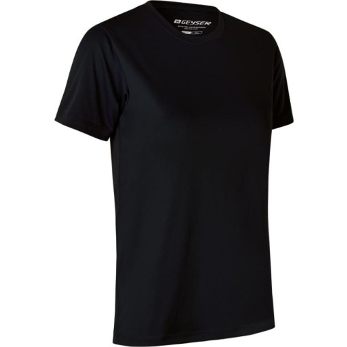 GEYSER Interlock dame T-shirt G11040, essential, Sort, str. 2XL