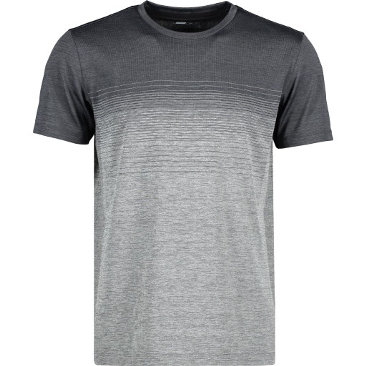 Geyser stribet herre t-shirt- grafit melange - M