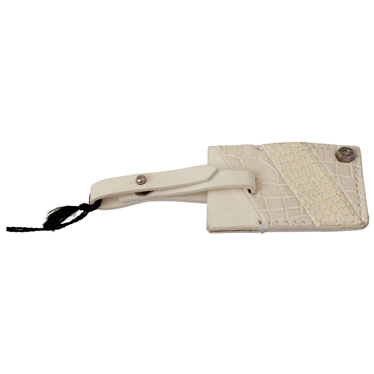 GF Ferre Elegant Beige Leather Keychain