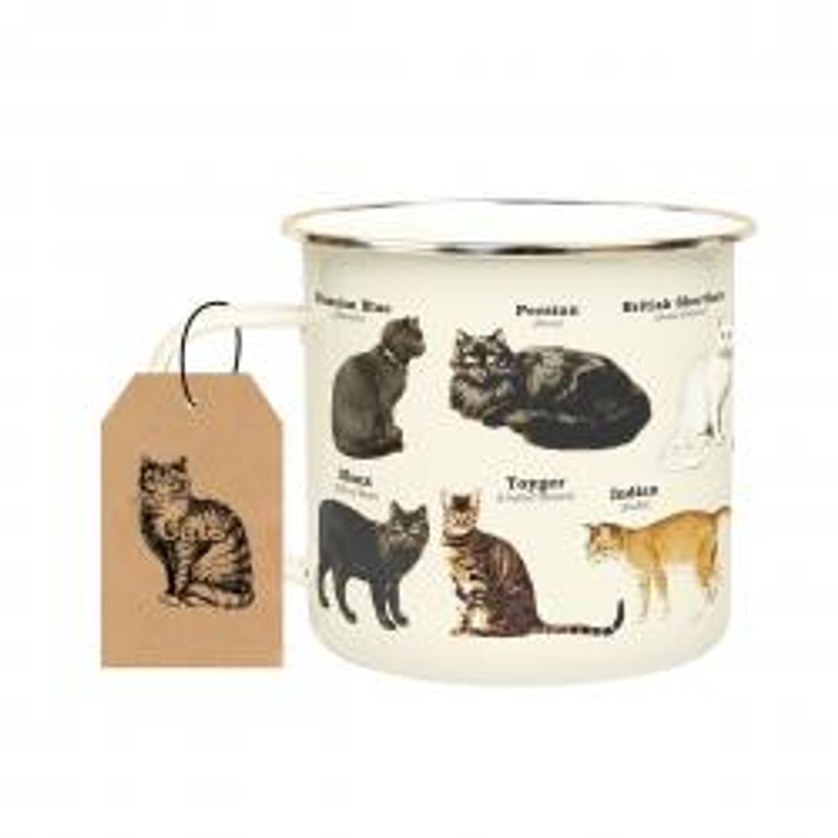 Gift Republic Enamel Mug Cats - Krus