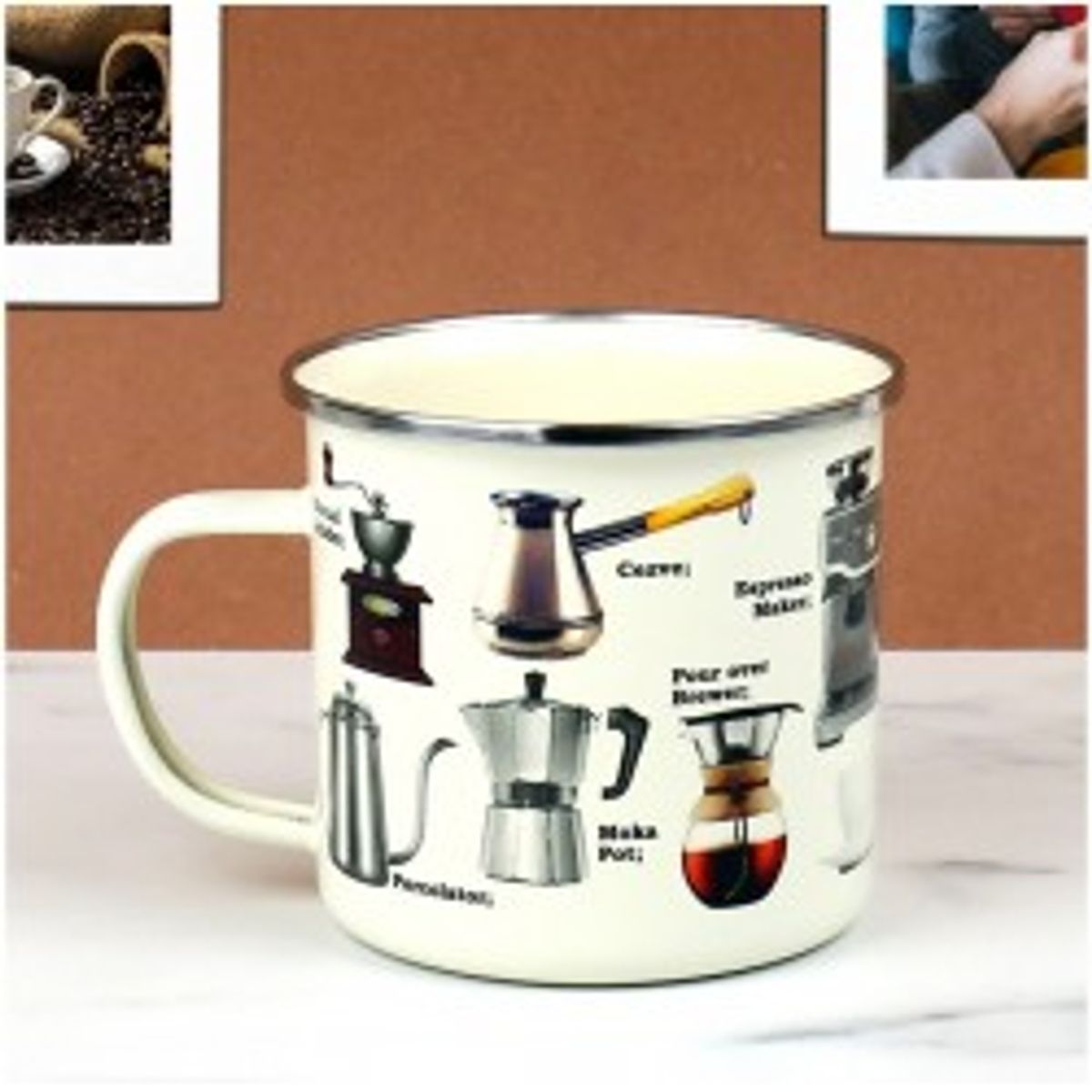 Gift Republic Enamel Mug Coffee - Krus