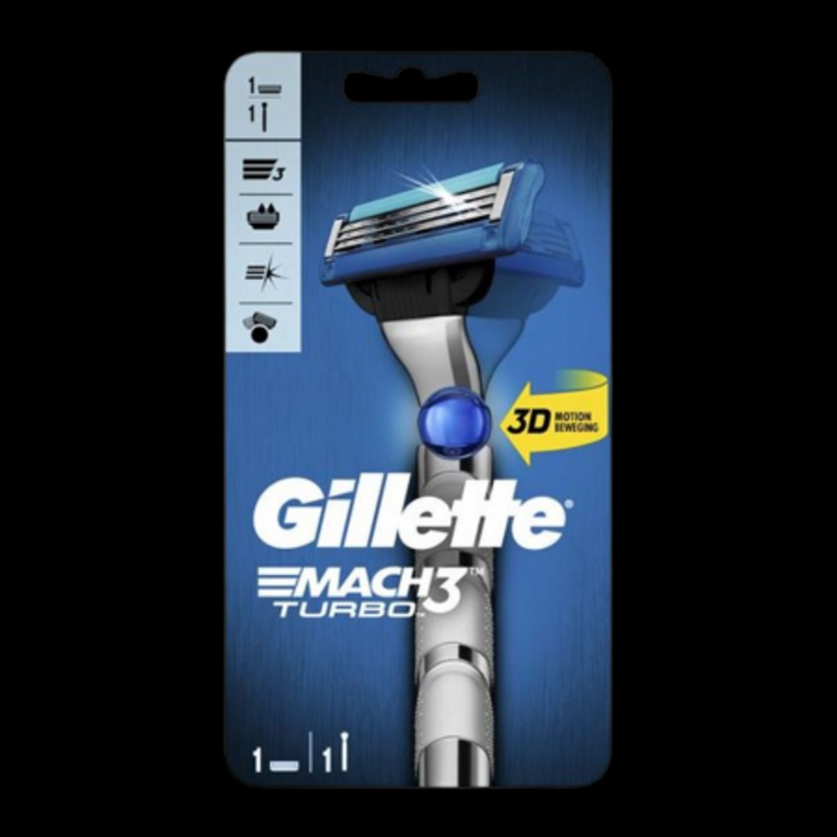 Gillette Mach3 Turbo 3D Skraber