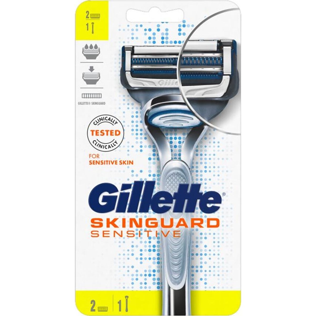 Gillette - Skinguard Sensitive Skraber Med 2 Barberblade