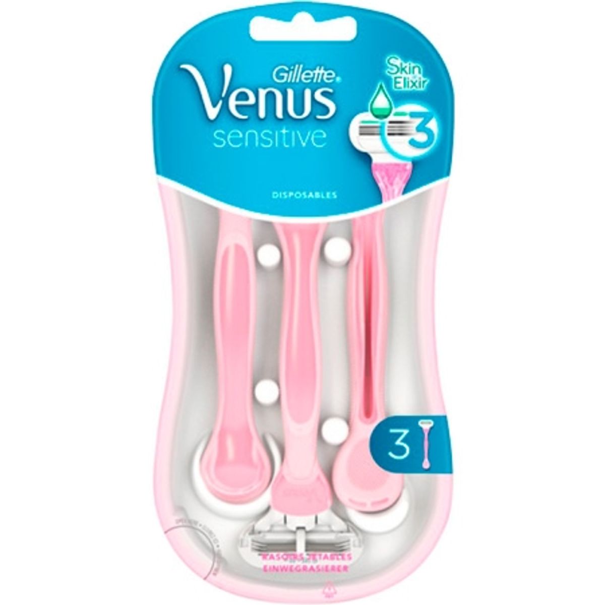 Gillette Venus Sensitive Barberskrabere - 3 stk