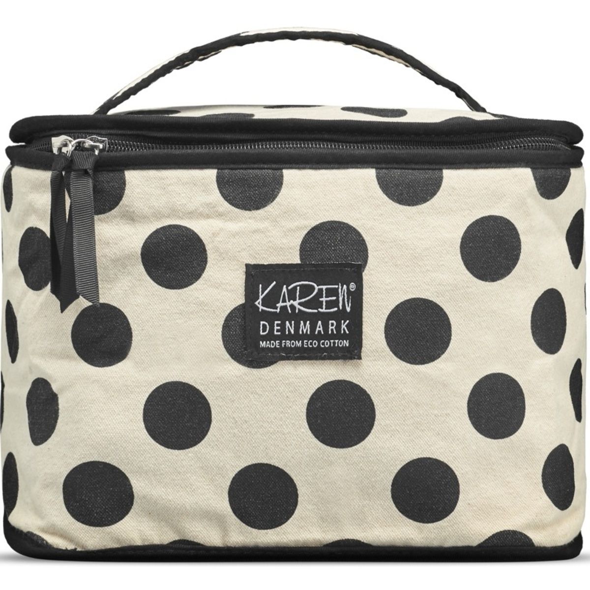 Gillian Jones Karen Beauty Box ECO Cotton - Beige With Black Dots 10072-95