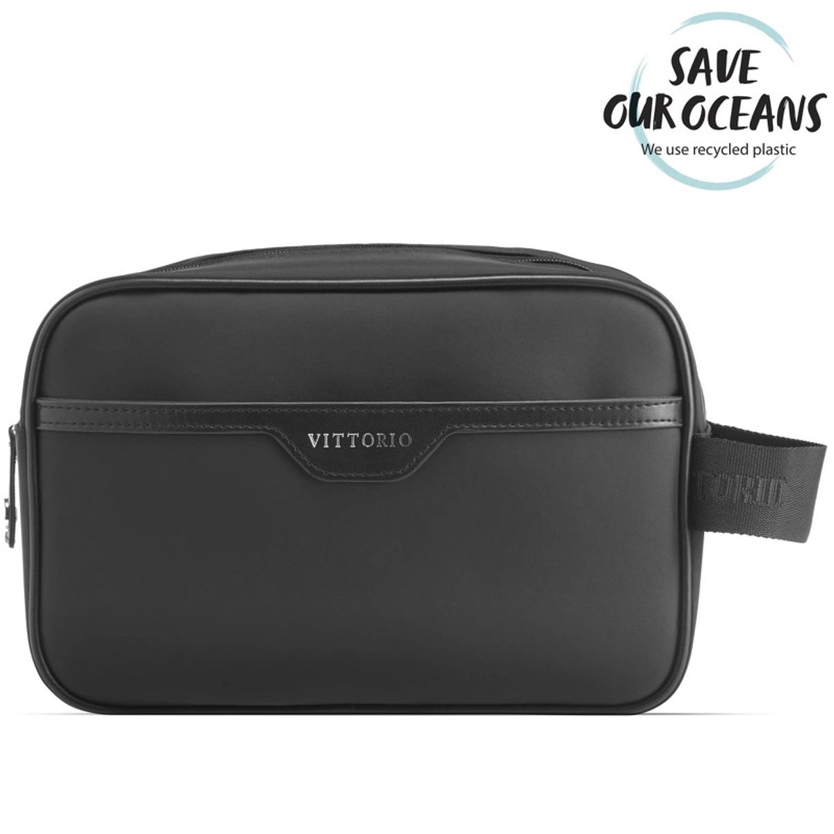 Gillian Jones Vittorio Toilet Bag - Black 10405-BA