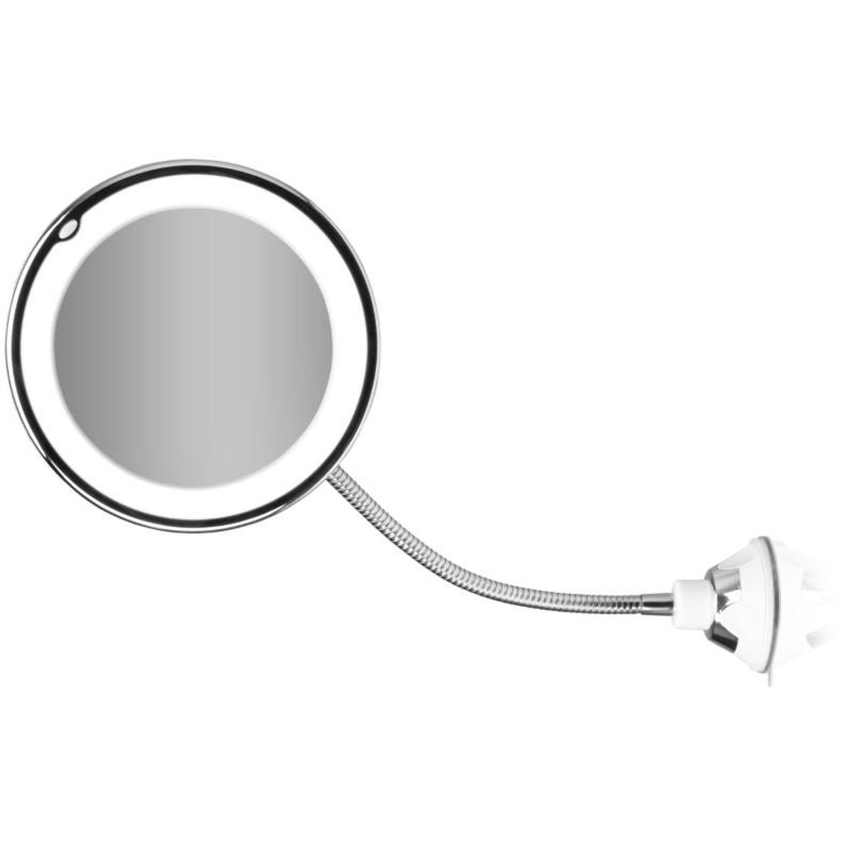 Gillian Jones X10 Led Light Goose-Neck Suction Mirror Silver