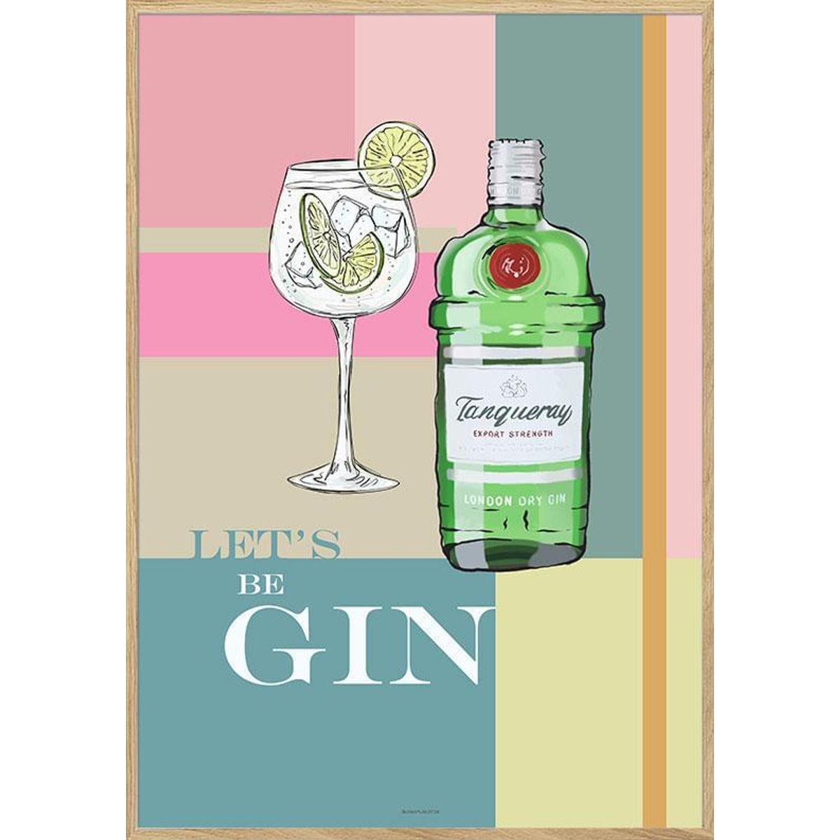 Gin & Tonic grafisk plakat