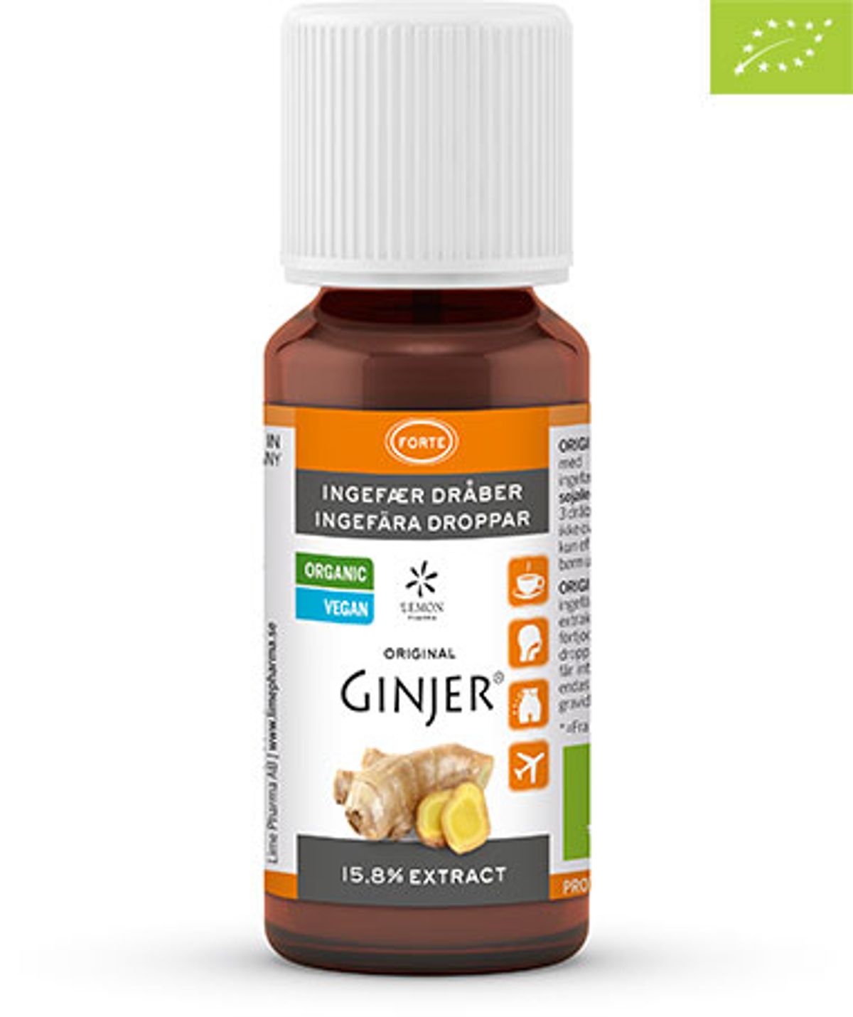 GINJER ® FORTE Økologiske Ingefærdråber &bull; 20ml.