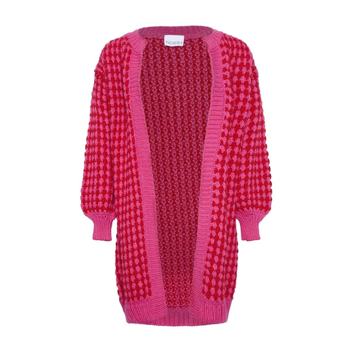 Gio Knit Cardigan Pink Red Mix M/L