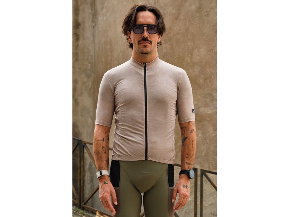 Giordana Uld Cykeltrøje - K/Æ - Solid Moonrock - Str. 2XL