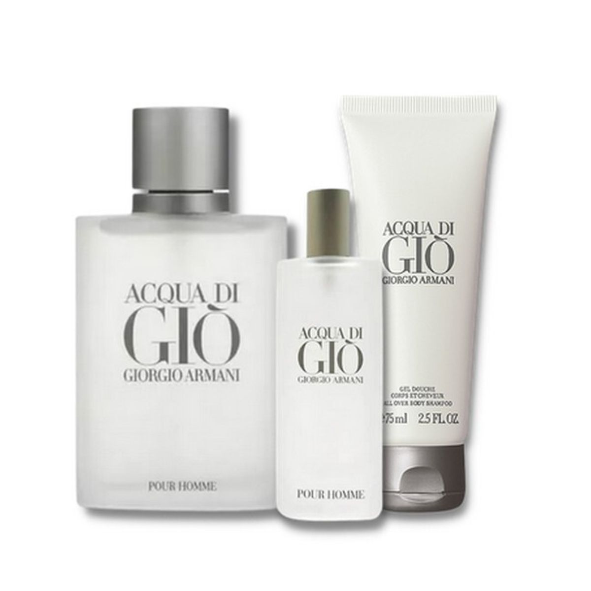 Giorgio Armani - Acqua Di Gio Pour Homme Sæt - 100ml Edt - 15ml Edt - Shower Gel