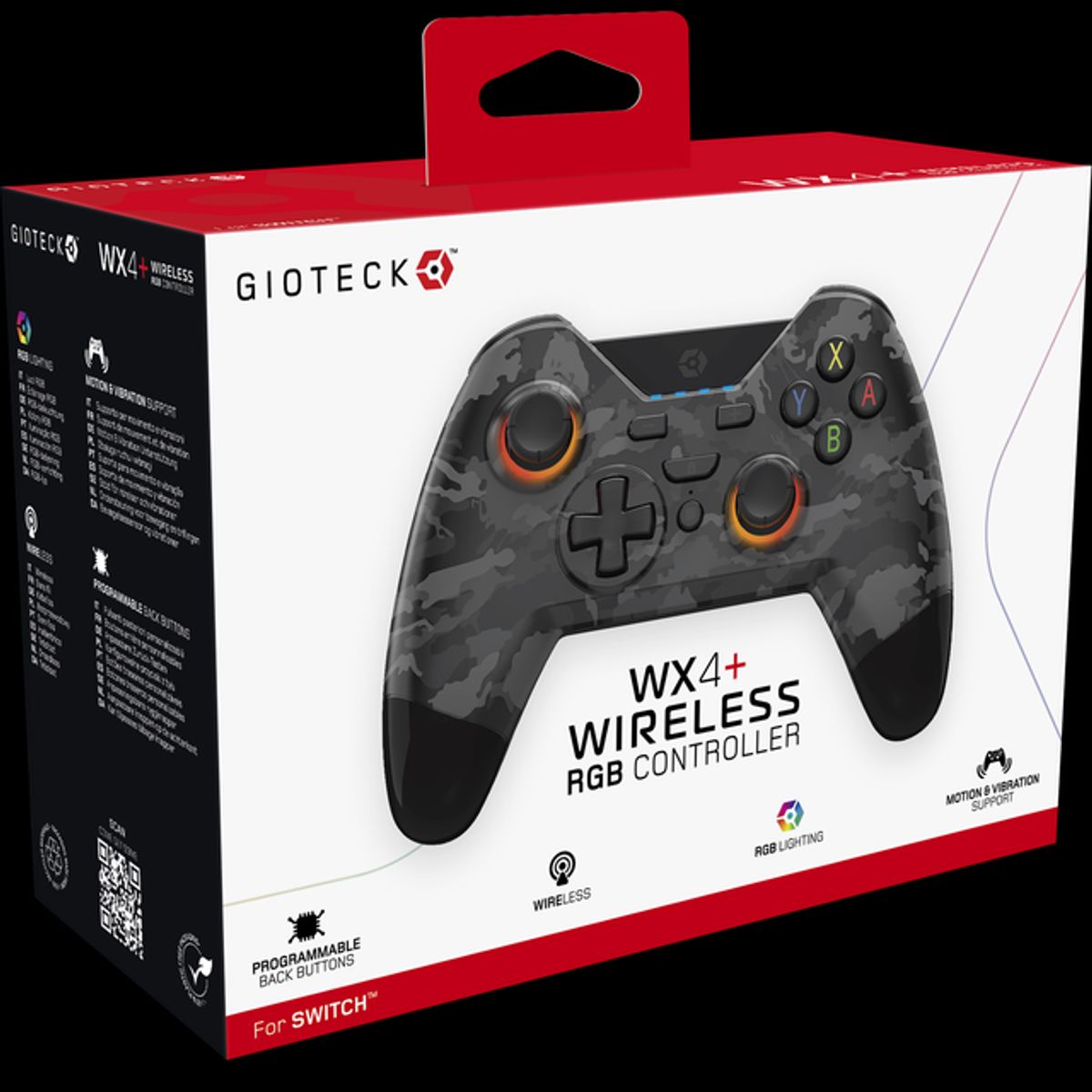 GIOTECK WX4+ Trødløs Camo Controller Nintendo Switch