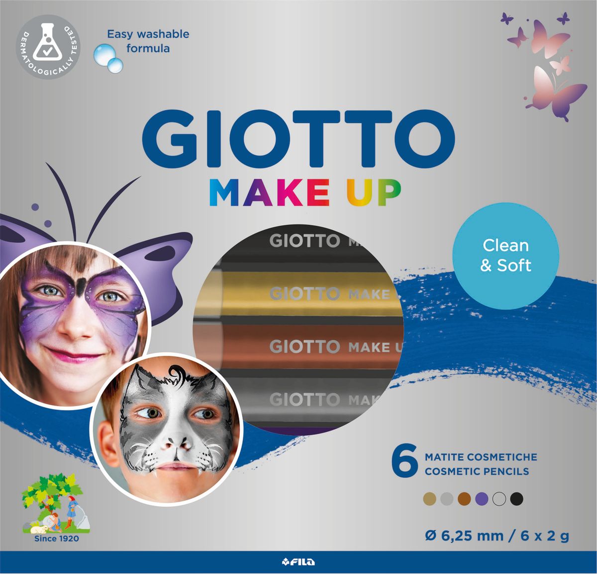 Giotto Makeup blyanter metallic 6 stk