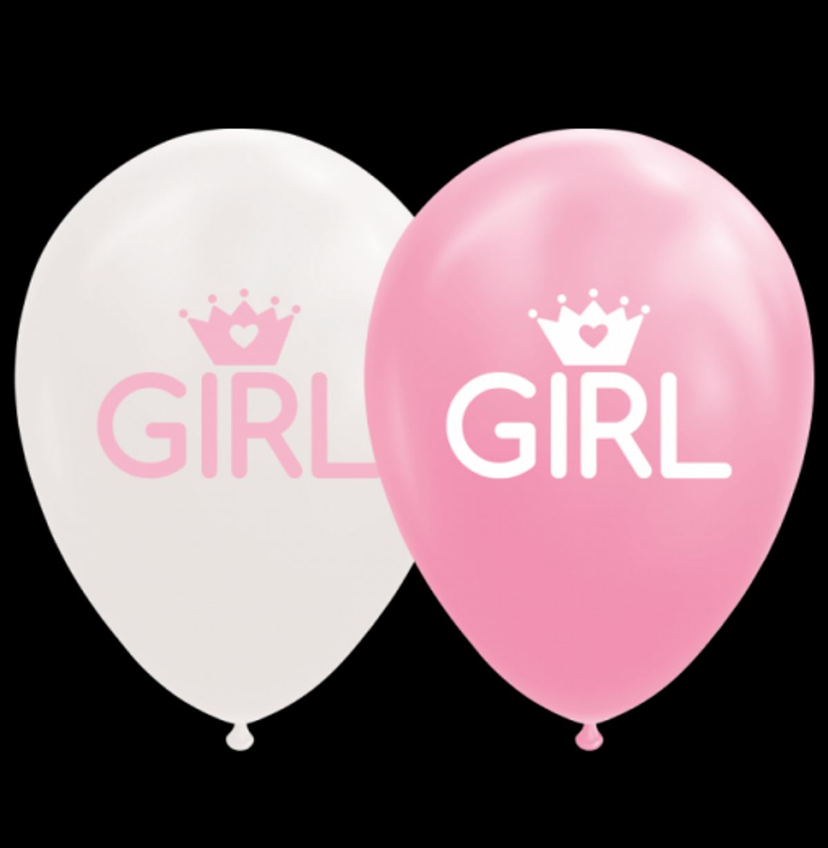 Girl Balloner - 12" - Babyshower