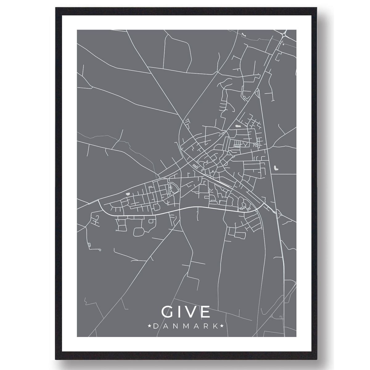 Give by plakat - grå (Størrelse: S - 21x29,7cm (A4))