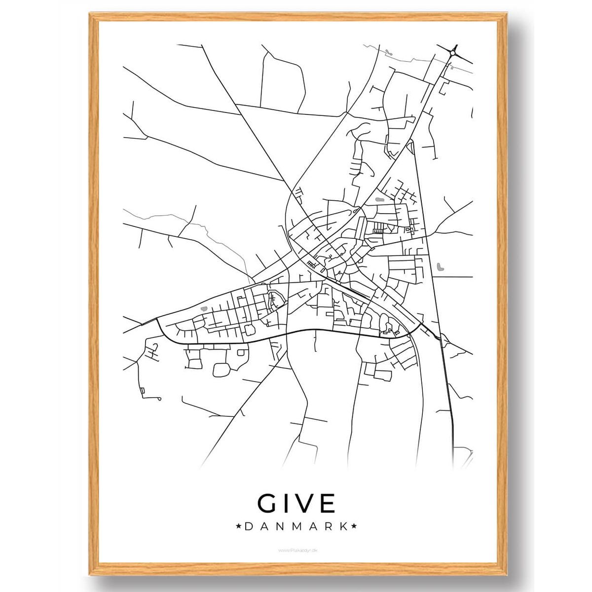 Give by plakat - hvid (Størrelse: M - 30x40cm)