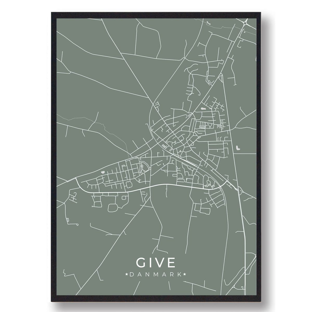 Give plakat - grøn (Størrelse: M - 30x40cm)