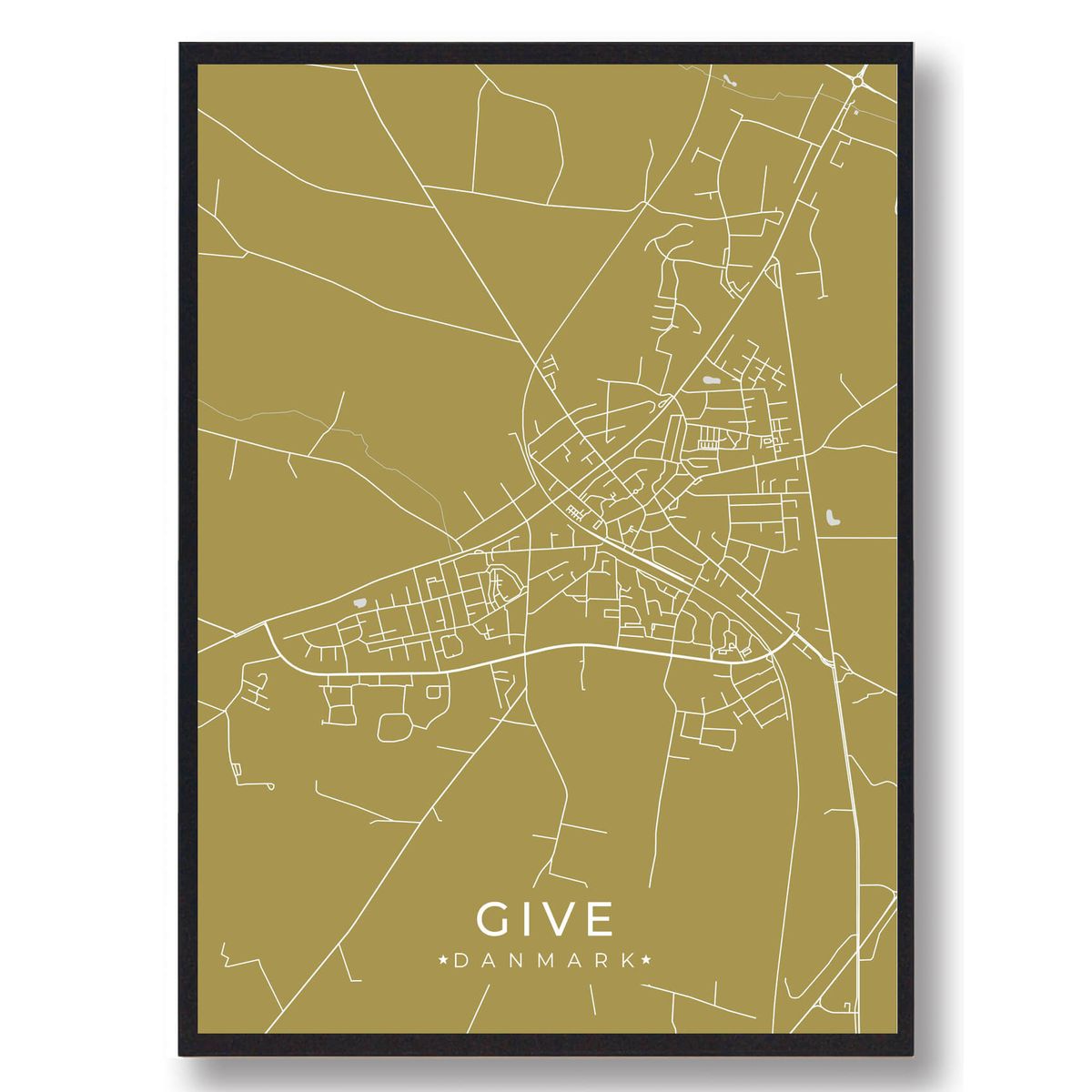 Give plakat - gul (Størrelse: XS - 15x21cm (A5))