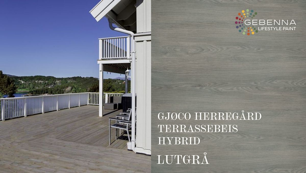 Gjøco Hybrid Terrassebeis: Lutgrå 9 liter