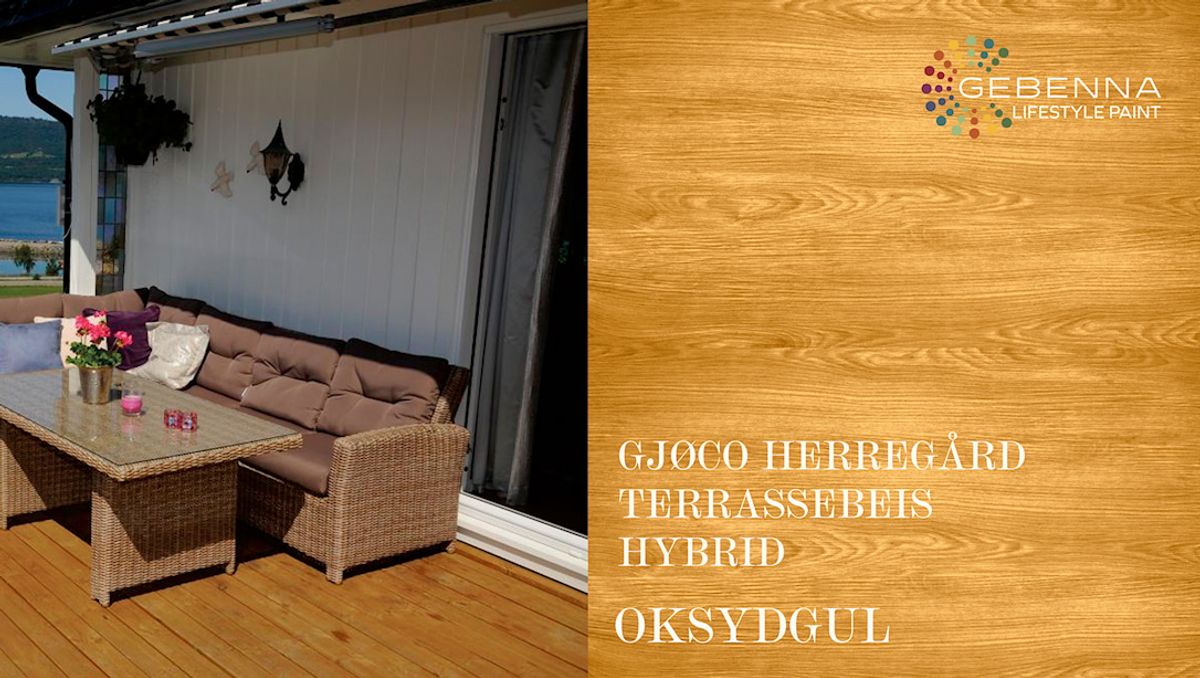 Gjøco Hybrid Terrassebeis: Oksydgul 2,7 liter