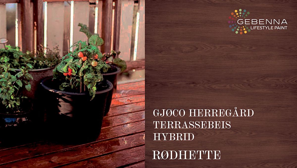 Gjøco Hybrid Terrassebeis: Rødhette 2,7 liter